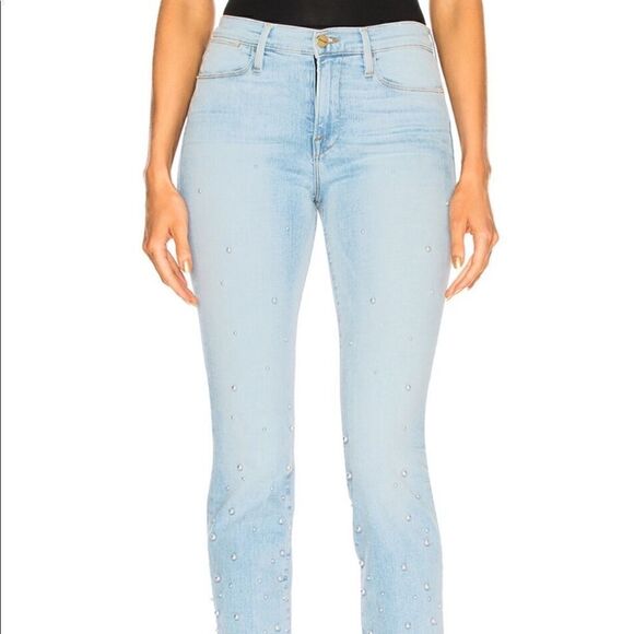 Frame Denim Le High Straight Leg Faux Pear… - Picture 11 of 12